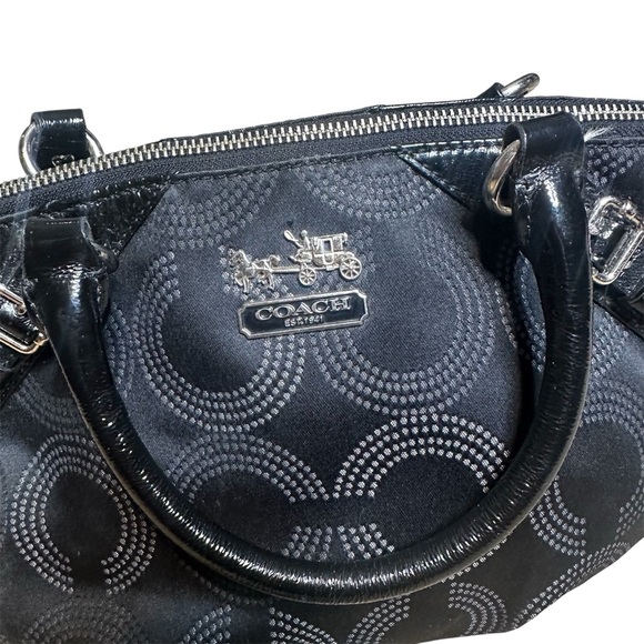 Coach Madison Dotted C Op Art Black Sophia Purse - Picture 2 of 8